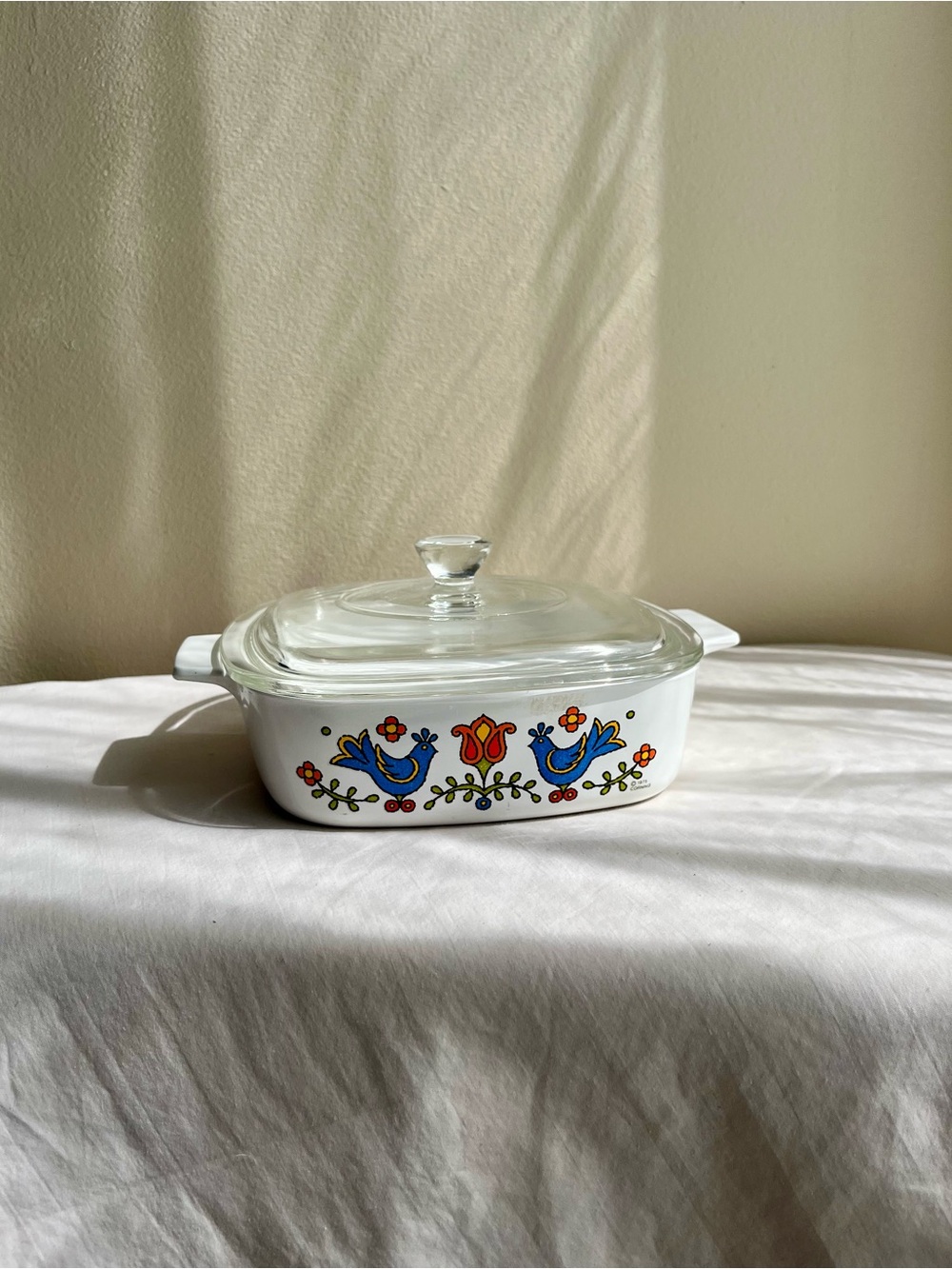 Vintage Corning Ware Country Festival Casserole Dish with Lid
